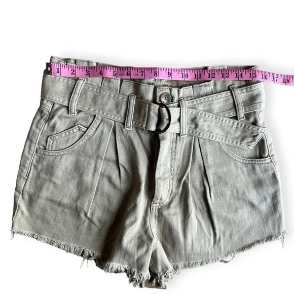 Free People We The Free See You Sometime Beige High Waist Cut Off Shorts, Small - Picture 6 of 9